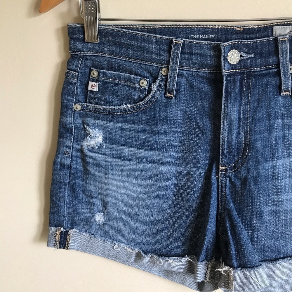 AG Adriano Goldschmied Blue Jean Shorts - Picture 2 of 8